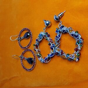 Dangle earrings bundle of two.